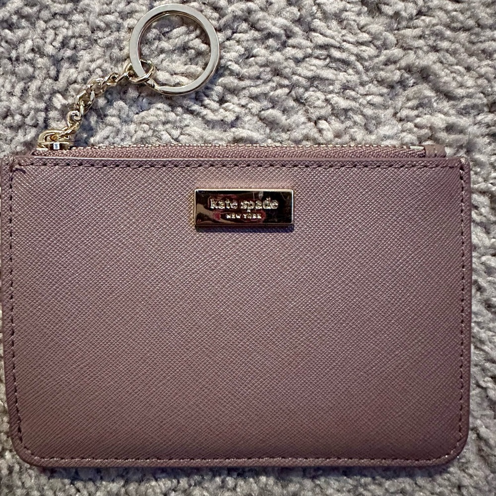KATE SPADE small mauve card holder